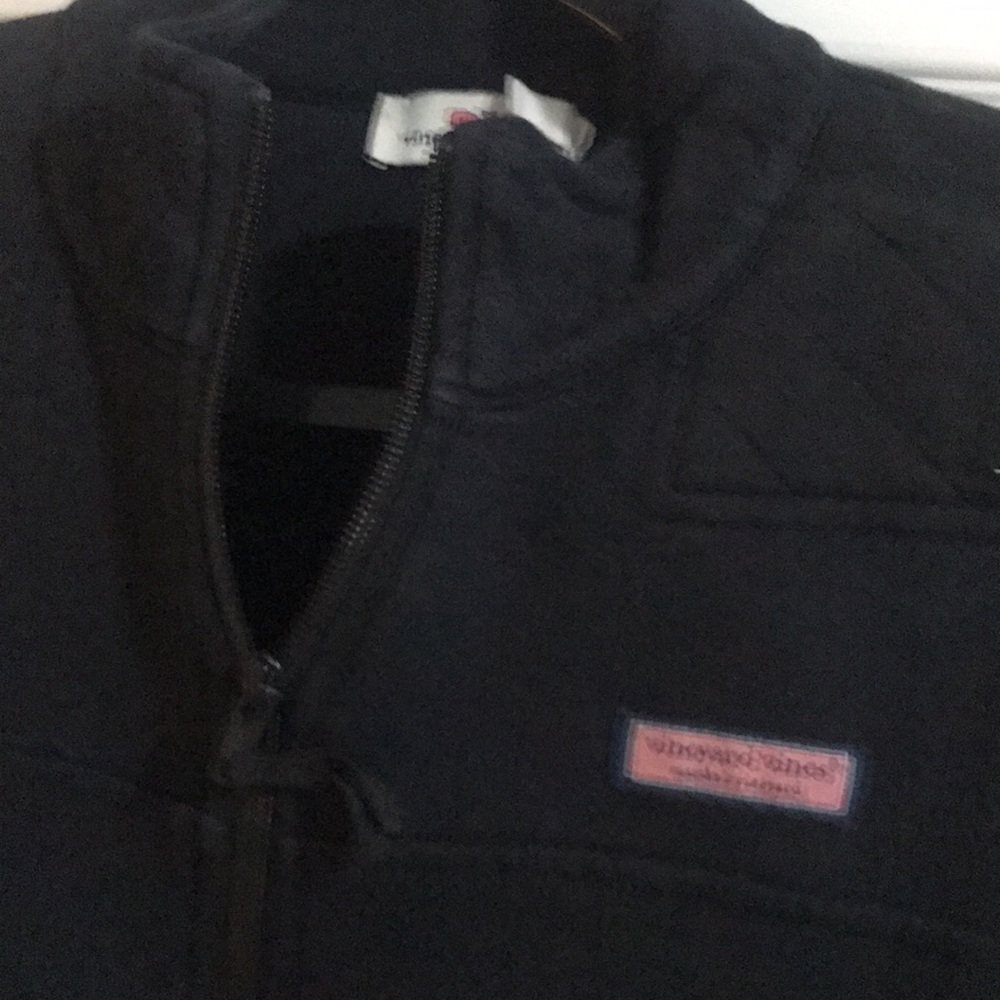 Vineyard Vines Shep Quilted Pullover sweatshirt quarter zip navy - Picture 4 of 6